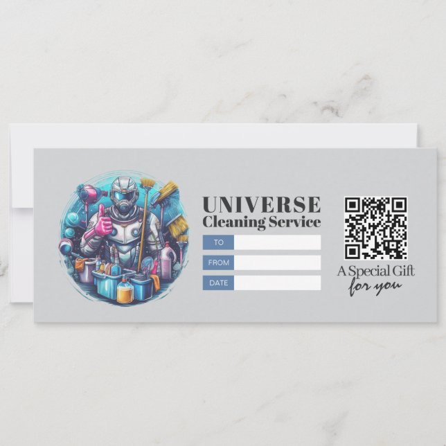 House Cleaning Services Gift Certificate Voucher Inbjudningar (Framsida)