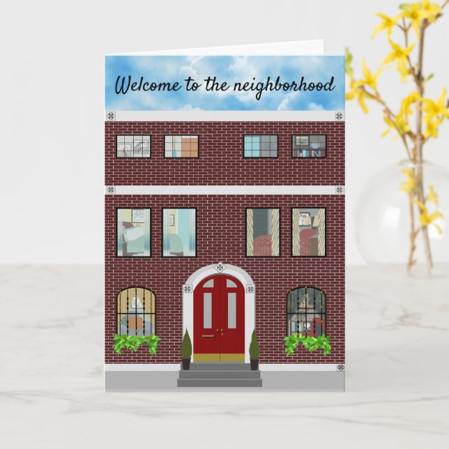 House Condo Warming Grattiss Kort (Gul blomma)