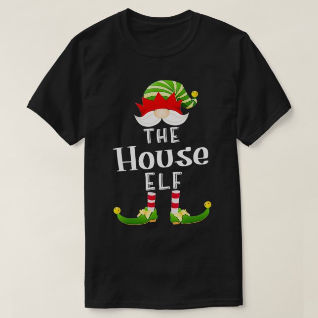 House Elf Group jul Funny Pajama Party T Shirt (Design framsida)
