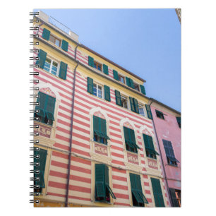 House facades Monterosso Cinque Terre Liguria Ital Anteckningsbok