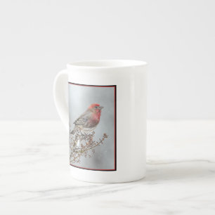 House Finch in Snö - Originalfoto Benporslin Mugg
