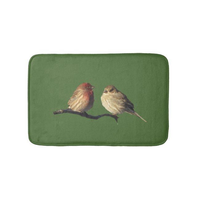 House Finch Lovebird Bath Mats Badrumsmatta (Framsidan)
