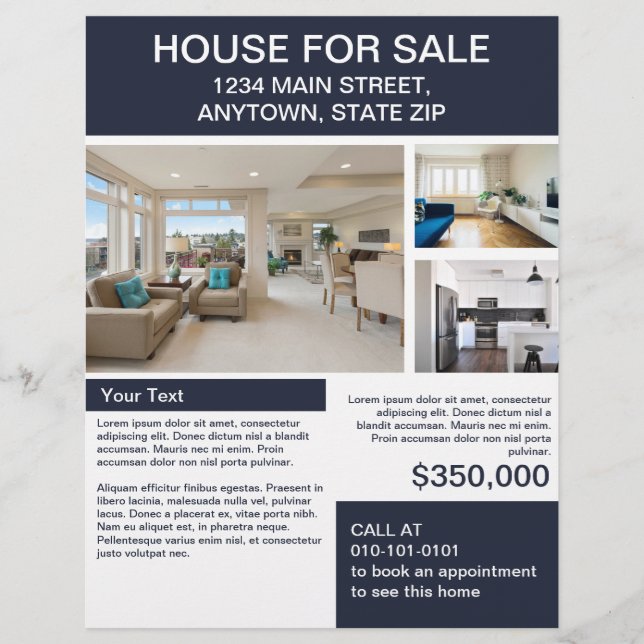 House for Sale Flyer with Photos (Framsidan)