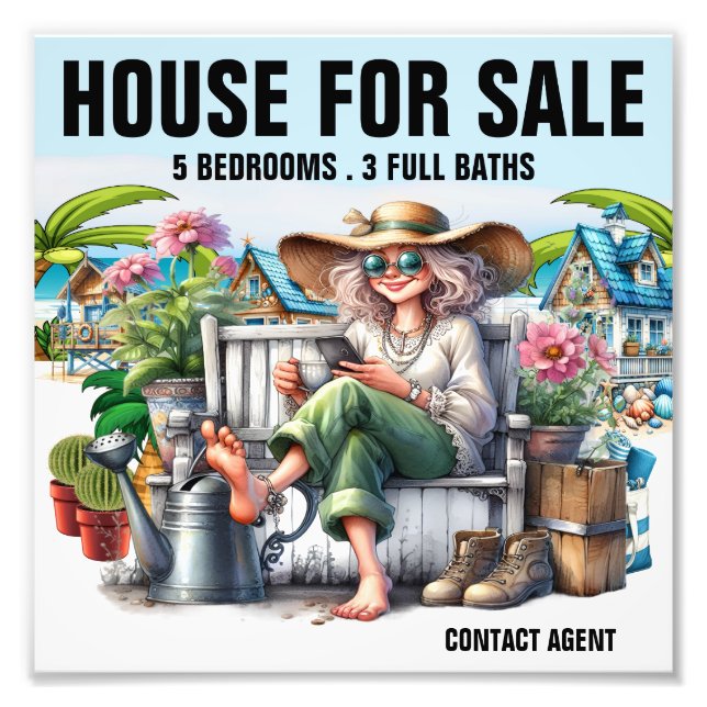 House for Sale Fototryck (Framsidan)