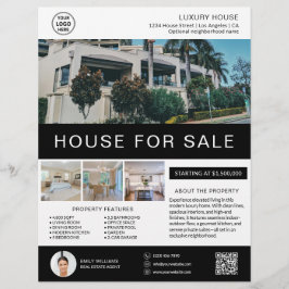 House for Sale Real Gods Broker Anpassningsbar Log Reklamblad