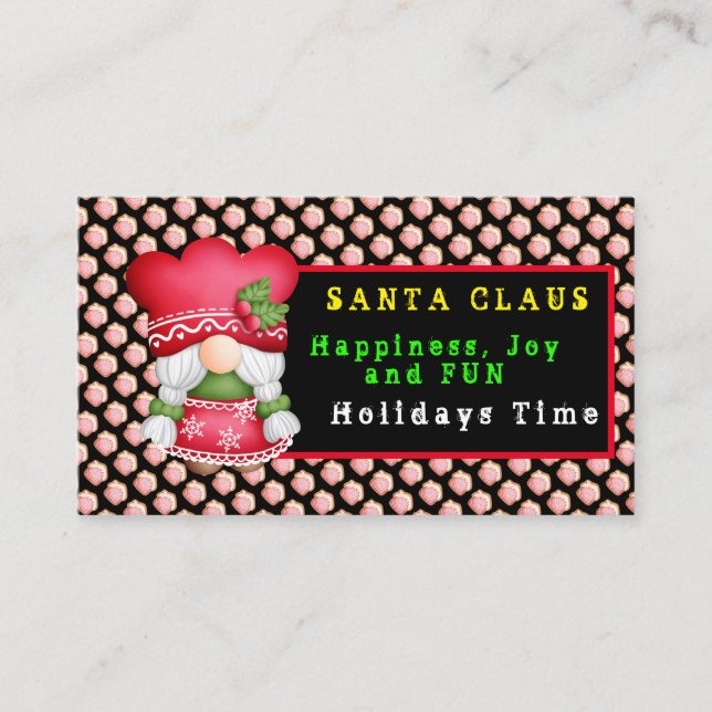 House Gnome Customize Färg och Text Visitkort (Framsida)