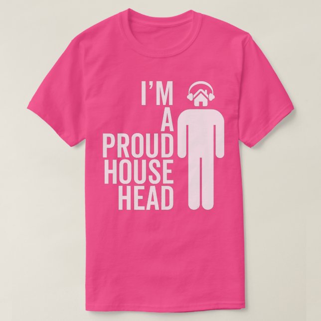 House Head House Music DJ Rave Outfit T Shirt (Design framsida)