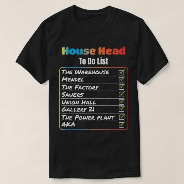 House Head to Do List chicago house Music T Shirt (Design framsida)