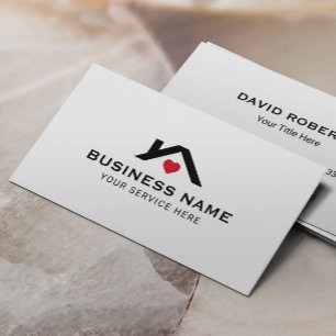 House Heart Logotyp Real Gods Realtor Visitkort