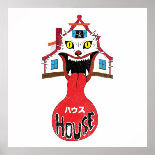 House Housu 1977 Japansk skräckdesign Poster
