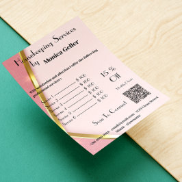 House Keeping Maid Pris Ro Guld  QR-kod Inbjudningar