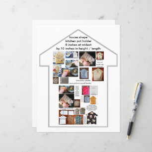 House Kitchen PotHolder Sewing Mönster Papprare La