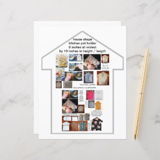 House Kitchen PotHolder Sewing Mönster Papprare La