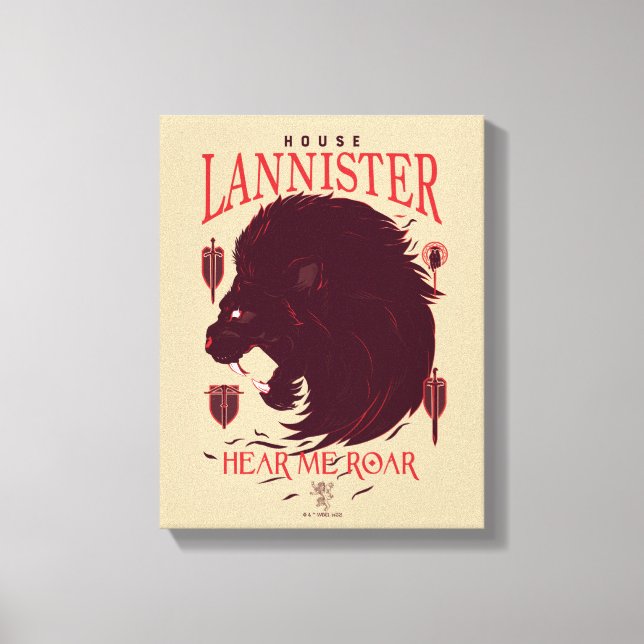 House Lannister - Hear Me Roar Canvastryck (Framsida)