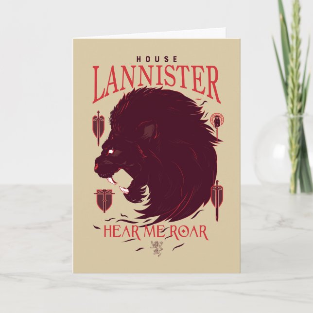 House Lannister - Hear Me Roar Kort (Framsida)