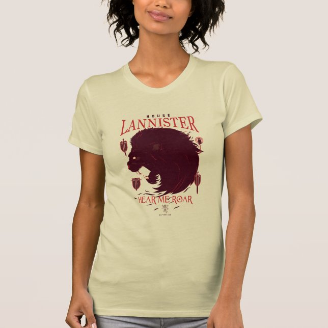 House Lannister - Hear Me Roar T Shirt (Framsida)