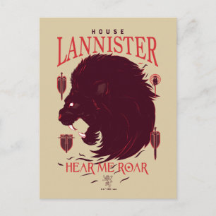 House Lannister - Hör mig ryta Vykort
