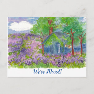 House Lavender Fält Vi har flyttat Vykort