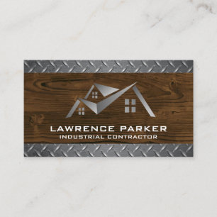 House-Logotyp   Bygg   Trä   Stål Visitkort