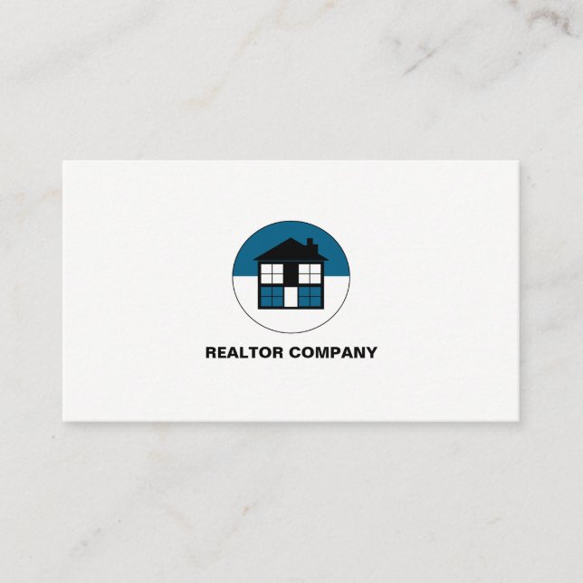 House Logotyp, Realtor, Gods Agent Affärskortet Visitkort (Framsida)