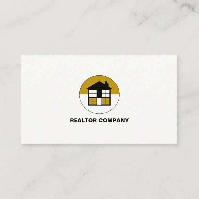 House Logotyp, Realtor, Gods Agent Affärskortet Visitkort (Framsida)
