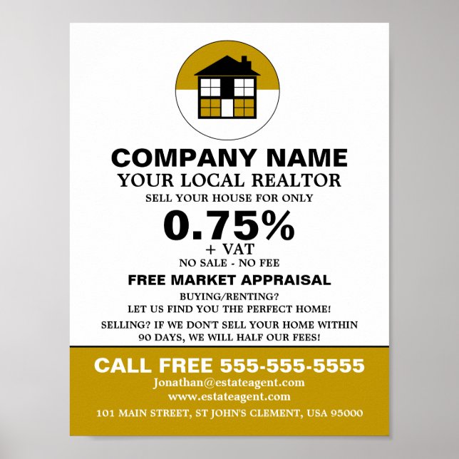 House Logotyp, Realtor, Gods Agent Poster (Framsidan)