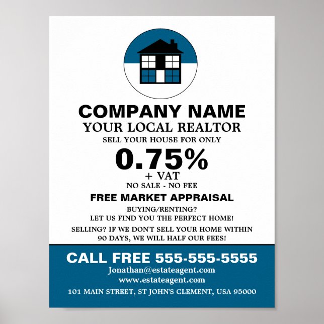 House Logotyp, Realtor, Gods Agent Poster (Framsidan)