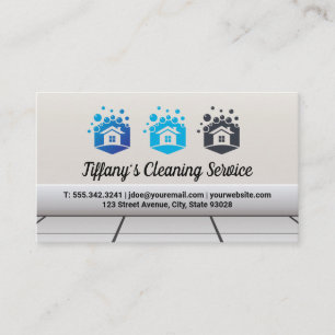 House Logotyp Soap Bubbles Visitkort
