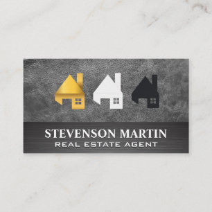 House Logotyper Läder Visitkort