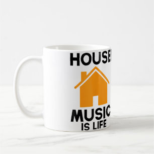 House Music Är Livet Edm Rave Dj House Kaffemugg
