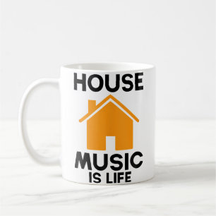 House Music Är Livet Edm Rave Dj House Kaffemugg