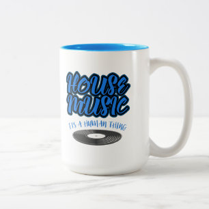 House Music Det är en mänsklig sak Två-Tonad Mugg