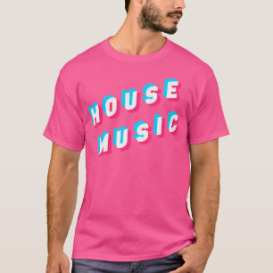 House Music Disco Dans Dj Edm Rave Glitch Optisk T Shirt