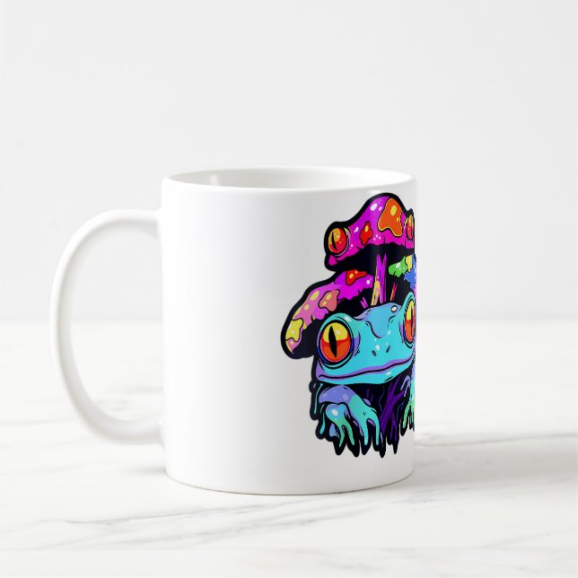 House Music Dj Psychedelic Mushroom Edm Kaffemugg (Vänster)