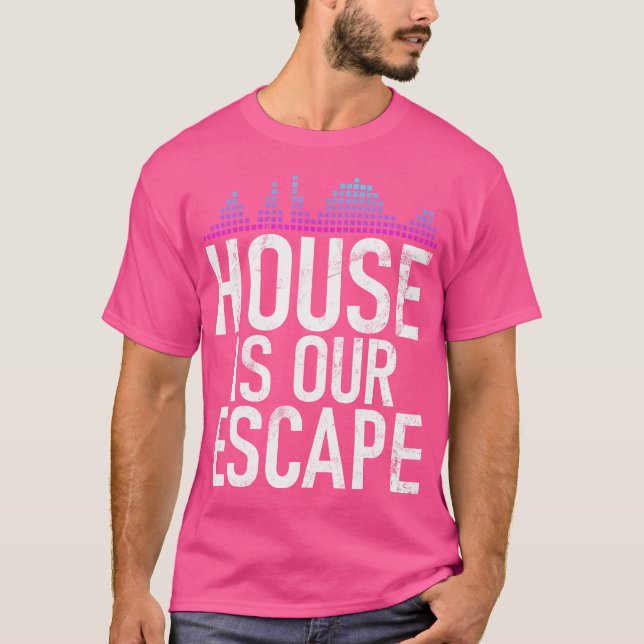 House Music Edm Rave Dj Electro Deep House Fan T Shirt (Framsida)