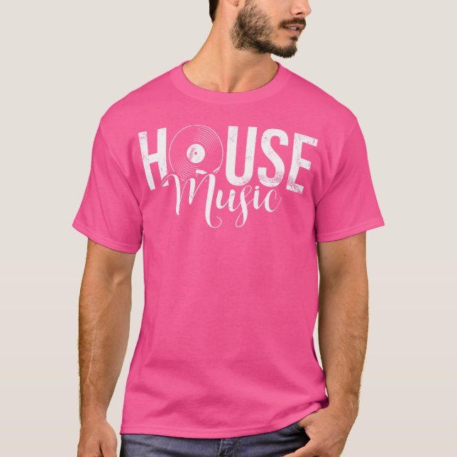 House Music Edm Rave Dj Electro Deep House Fan T Shirt (Framsida)
