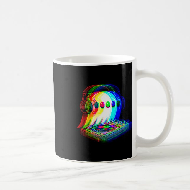 House Music Ghost Dj Optical Illusion Edm Hallowee Kaffemugg (Höger)
