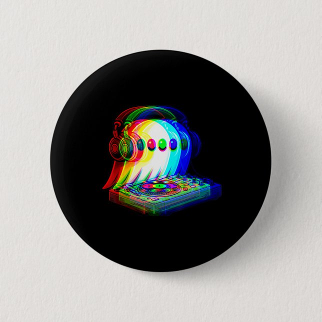 House Music Ghost Dj Optical Illusion Edm Hallowee Knapp (Framsida)
