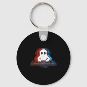 House Music Ghost optical Illusion Boo Edm Hallowe Nyckelring