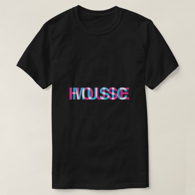 House Music Glitch Optical Illusion EDM Rave DJ T Shirt (Design framsida)
