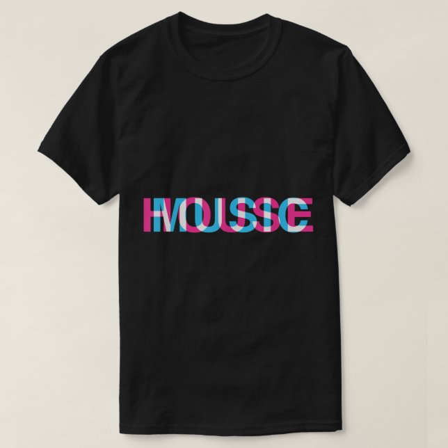 House Music Glitch Optical Illusion - EDM Rave DJ T Shirt (Design framsida)