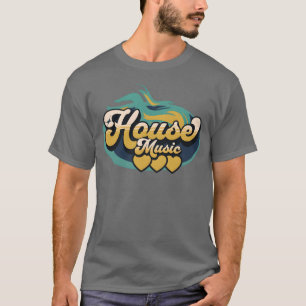 HOUSE MUSIC House Music Heat Navy bluesand T Shirt