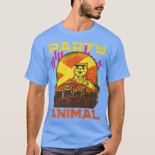 House Music Rave Cat Party Animal Kattunge Dj Yout T Shirt