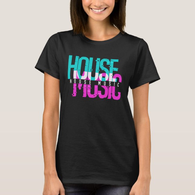 House Music Rave EDC Techno Music Festival Tri T Shirt (Framsida)