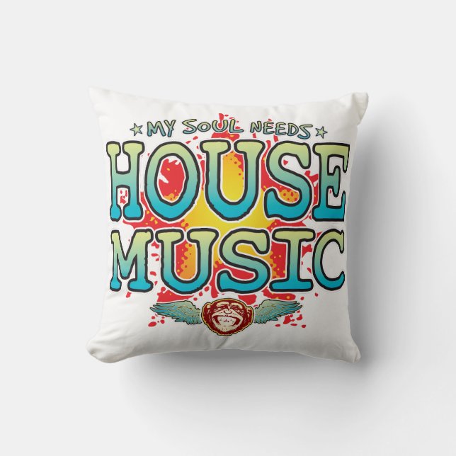 House Music Soul Cushion Kudde (Framsida)