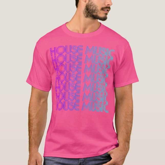House Music Vaporwave Techno House Music Edm Älska T Shirt (Framsida)