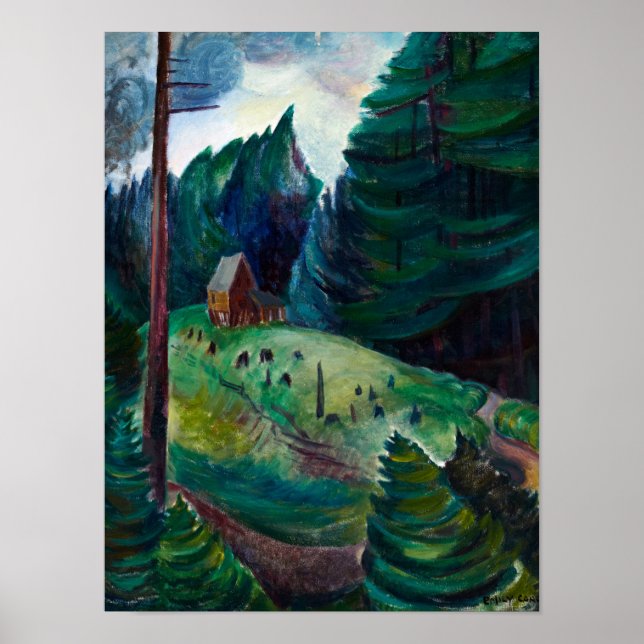 House Near Skogen, 1931 av Emily Carr Poster (Framsidan)