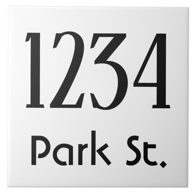 House Number with Street Kakelplatta (Framsidan)