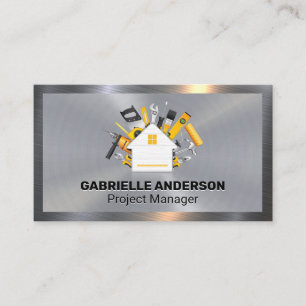 House och Carpentry Verktyg   Metallisk Visitkort