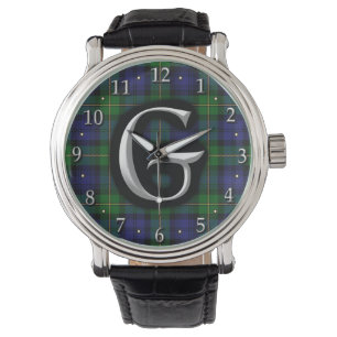 House of Gordon Brev G Monogram Klan Tartan Armbandsur